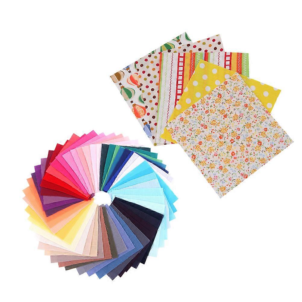 100st 10x10cm DIY Handgjorda Patchwork Bomullstyger Tygmaterial för sömnad Scrapbooking Quiltning (Random Style)