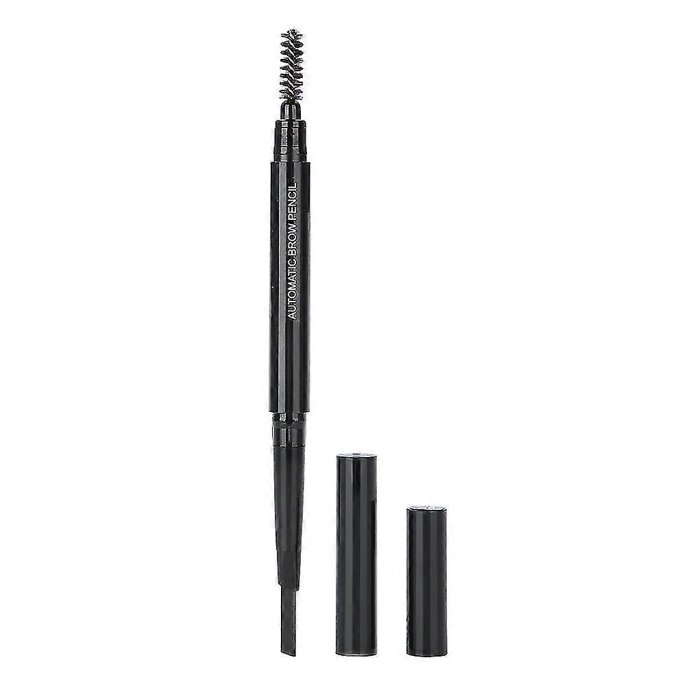 Black Waterproof Eyebrow Pencil with Triangular Tip and Brush