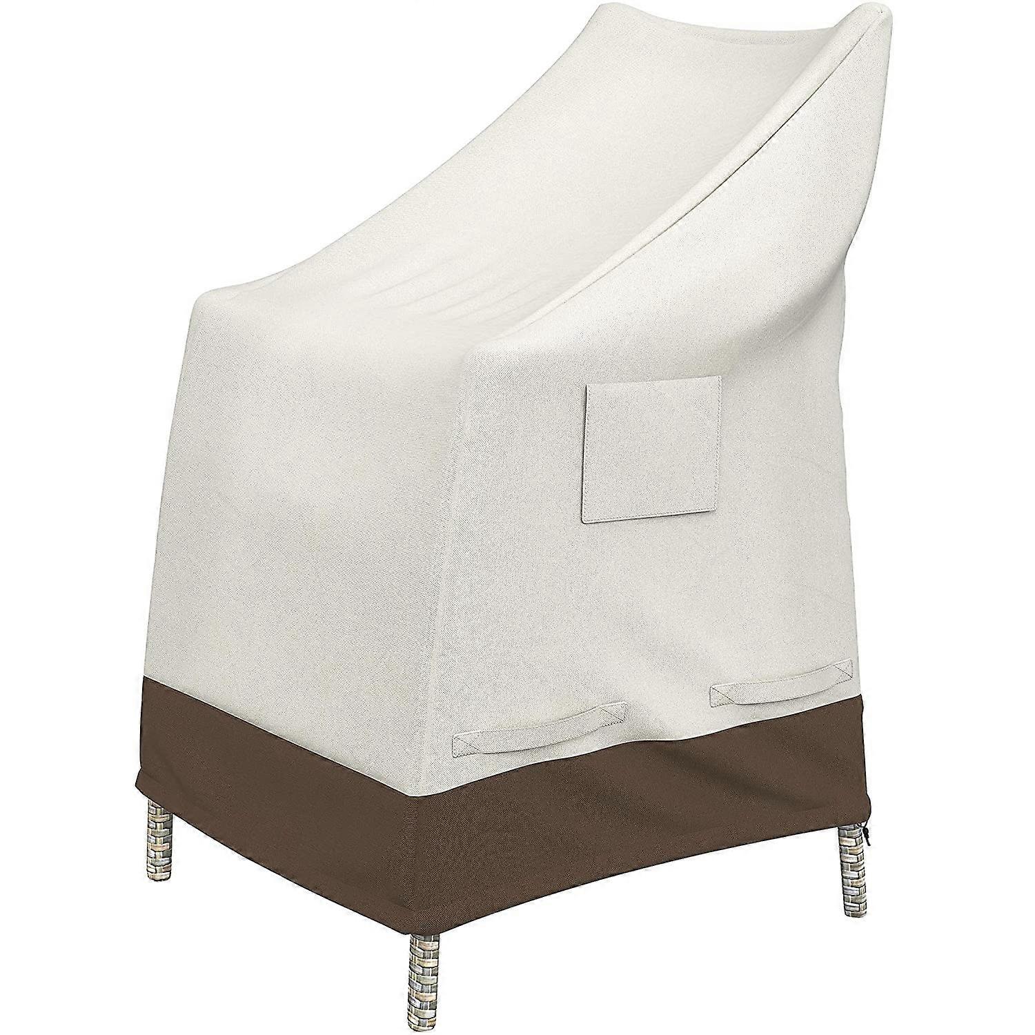 Protective cover for stackable garden chairs, Beige/Light brown, 35x28x35 inches
