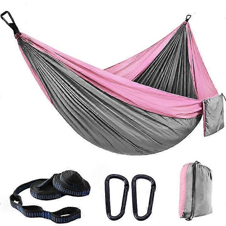 Cloth Hammock & Camping Hammock, Portable Hammock, Lightweight Nylon Parachute Hammock, Suitable For Backpacking Traveling, Beach, Backyard, Patio And