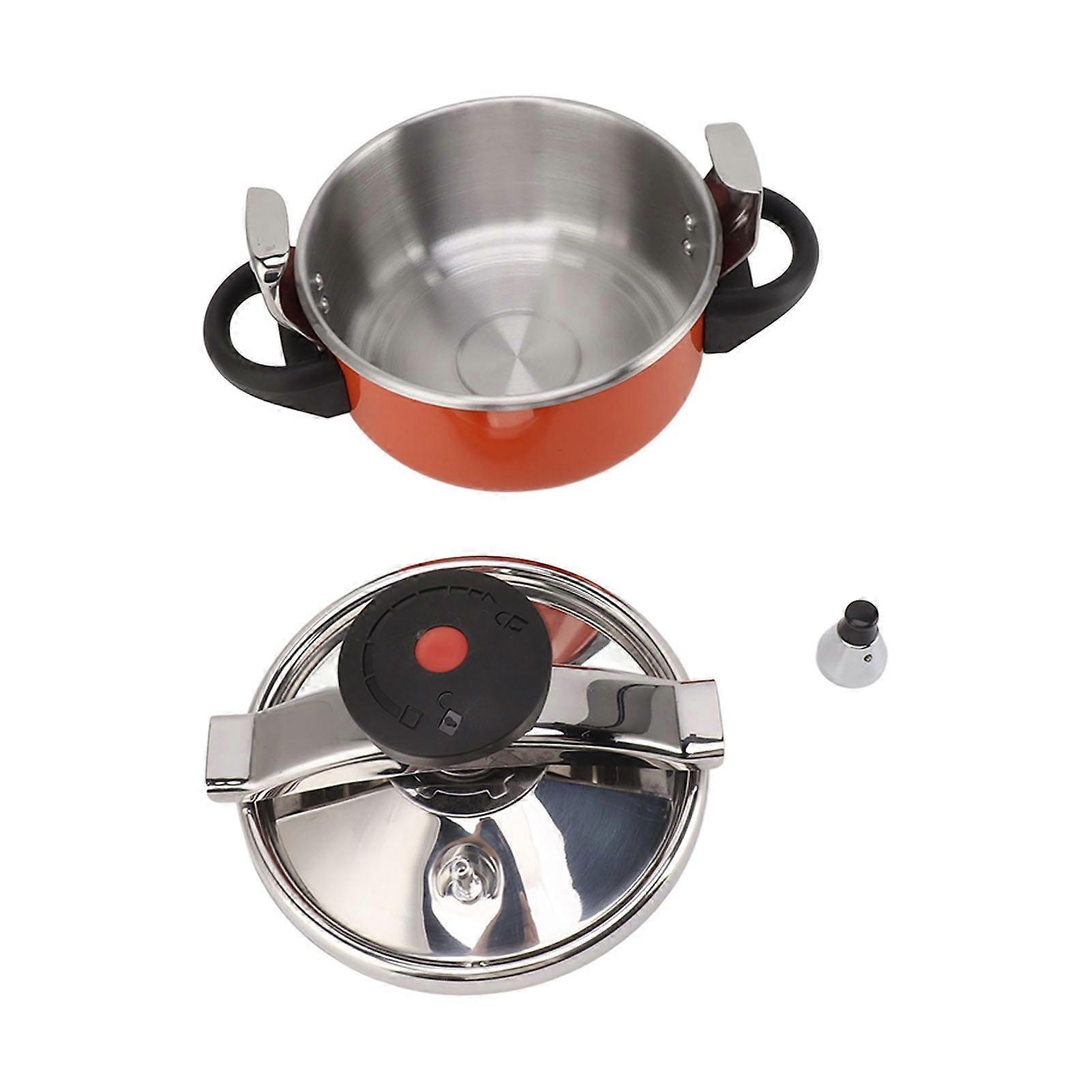 طنجرة ضغط صغيرة من الفولاذ المقاوم للصدأ سعة 2 لتر، طنجرة ضغط ذات قاع مزدوج لمواقد الغاز ومواقد الحث