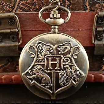 Steampunk Magic Quartz Pocket Watch Vintage Bronze Necklace Pendant Children Boys Girls Birthday Gifts reloj hombre