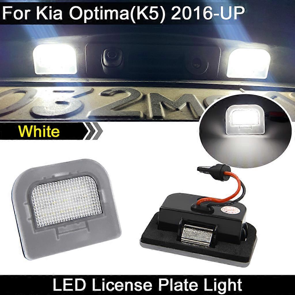 2Pcs For Kia Optima(K5) 2016-2019 2020 High Brightness White LED License Plate Light Number Plate Lamp