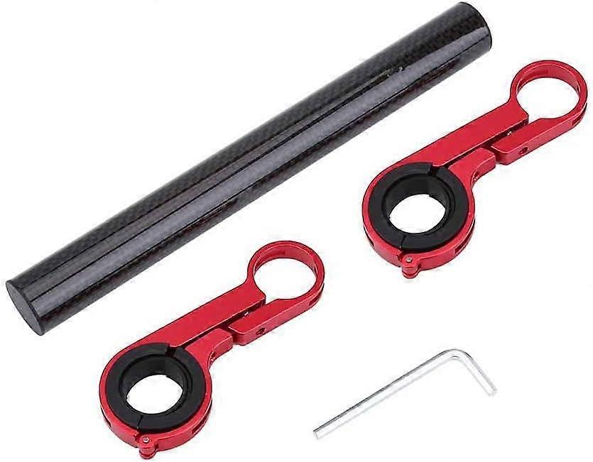 Bicycle Handlebar Extension Bracket, Durable And Lightweight Bicycle Stand Extension For Cycling Light Flashlight Speedometer Bike Rack Set (Red)