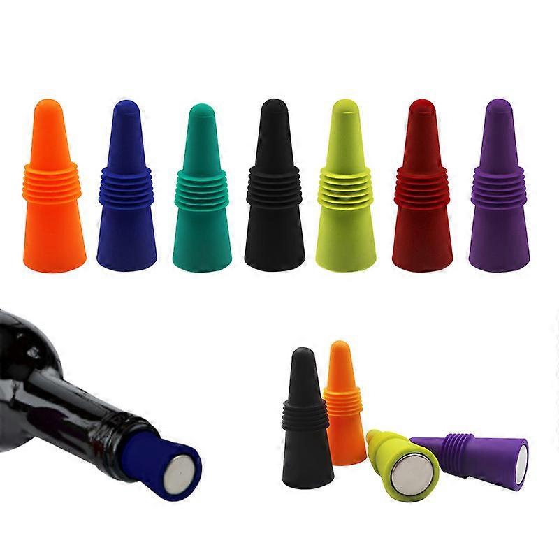 12 Pieces Wine Stoppers, Silicone Wine Bottle Caps, Reusable Stopper Cap Keep Flesh for Champagne Wine Random Colors