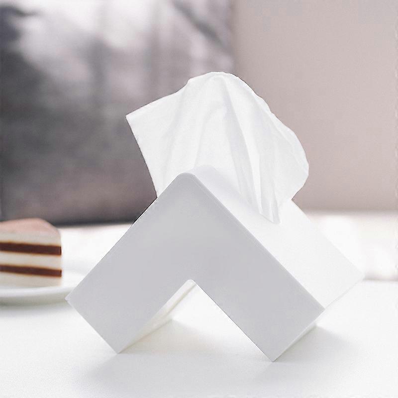 Nordic Right Angle Desktop Napkin Paper Storage Case Tissue Box Holder Organizer Tissue Box Kitchen