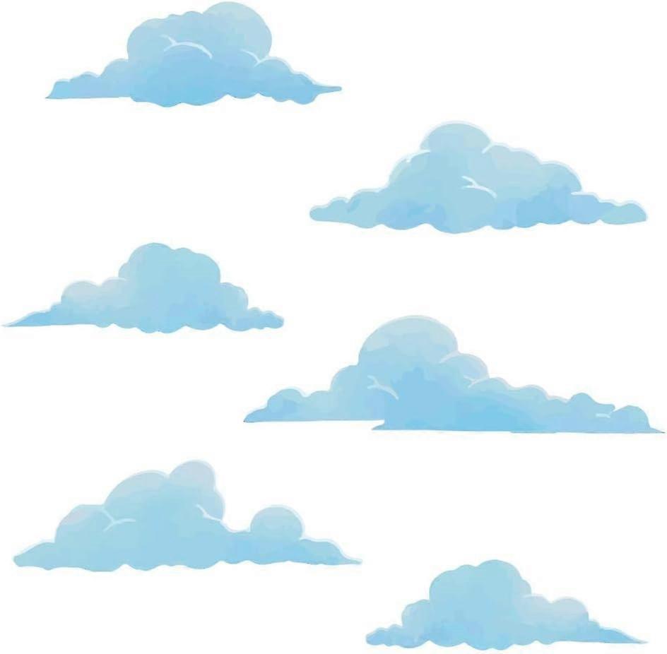 PVC Wall Stickers Wall Decoration Cloud 390x900mm 2 sheets/set