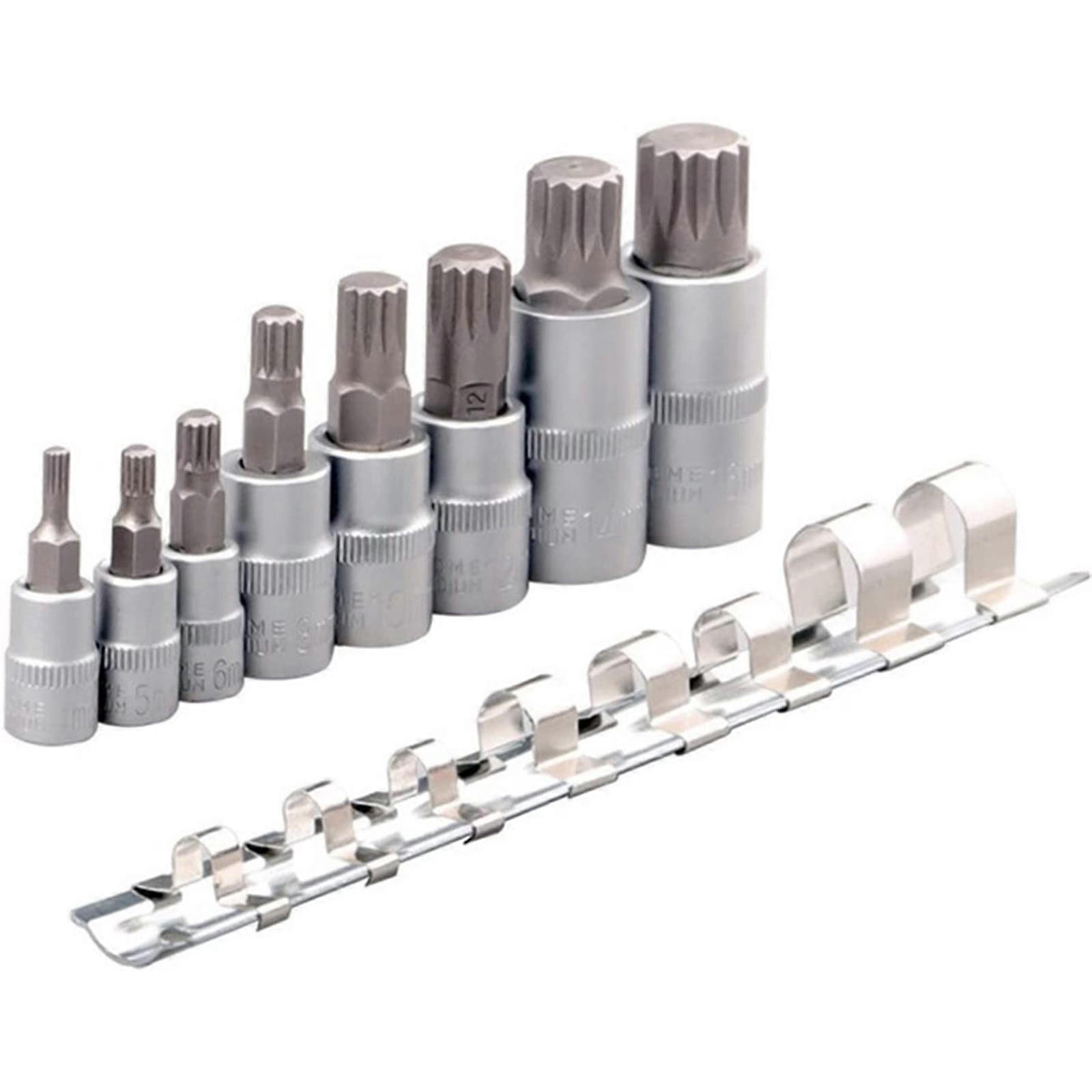 8 Pieces Torx Bit Socket Adapter 1/4" 3/8" 1/2" Torque Spanner Ratchet Socket