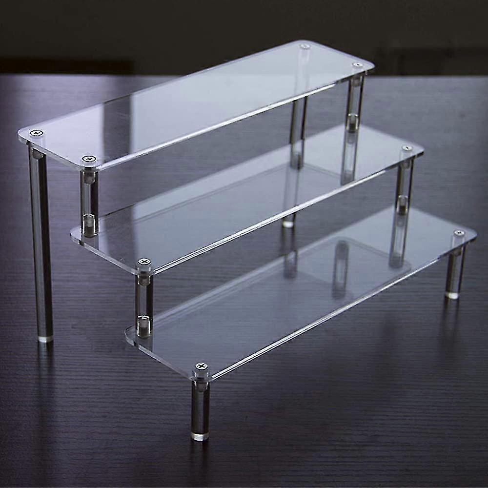 Clear Acrylic Display Stand, 3 Tier Clear Stair Shelf, Collection Acrylic Display Stand, Display Display Rack-MXBC