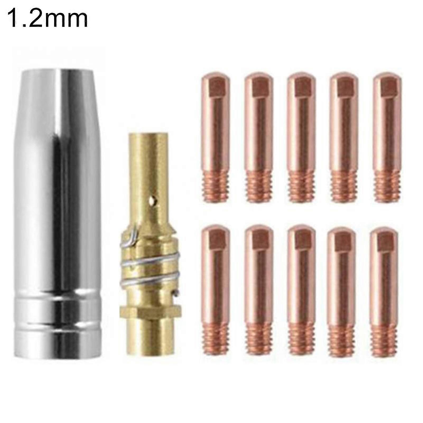 12Pcs/Set MB 15AK MIG Conductive Nozzle Weld Torch Contact Tip Holder for Binzel Mengxi