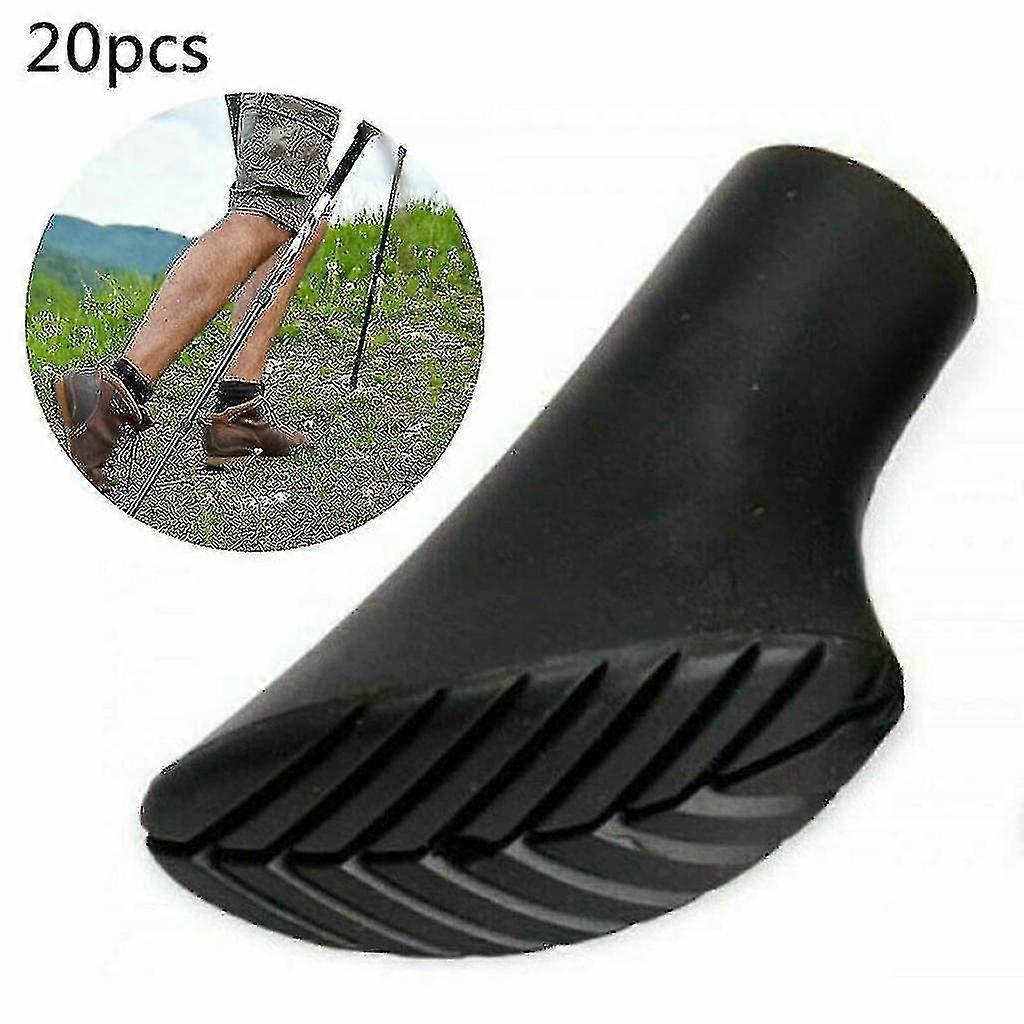20 Pieces / 10 Pairs Of Asphalt Rubber Buffers X-4gt For All Common Nordic Walking Poles - Hiking Poles