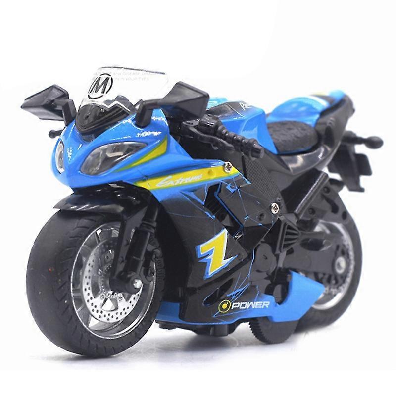 1/14 Simulation Motorcycle Pull Back Model with LED Music Learning Kids Toy