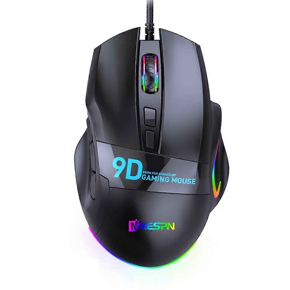 Wired mouse X10 7 light effects Black