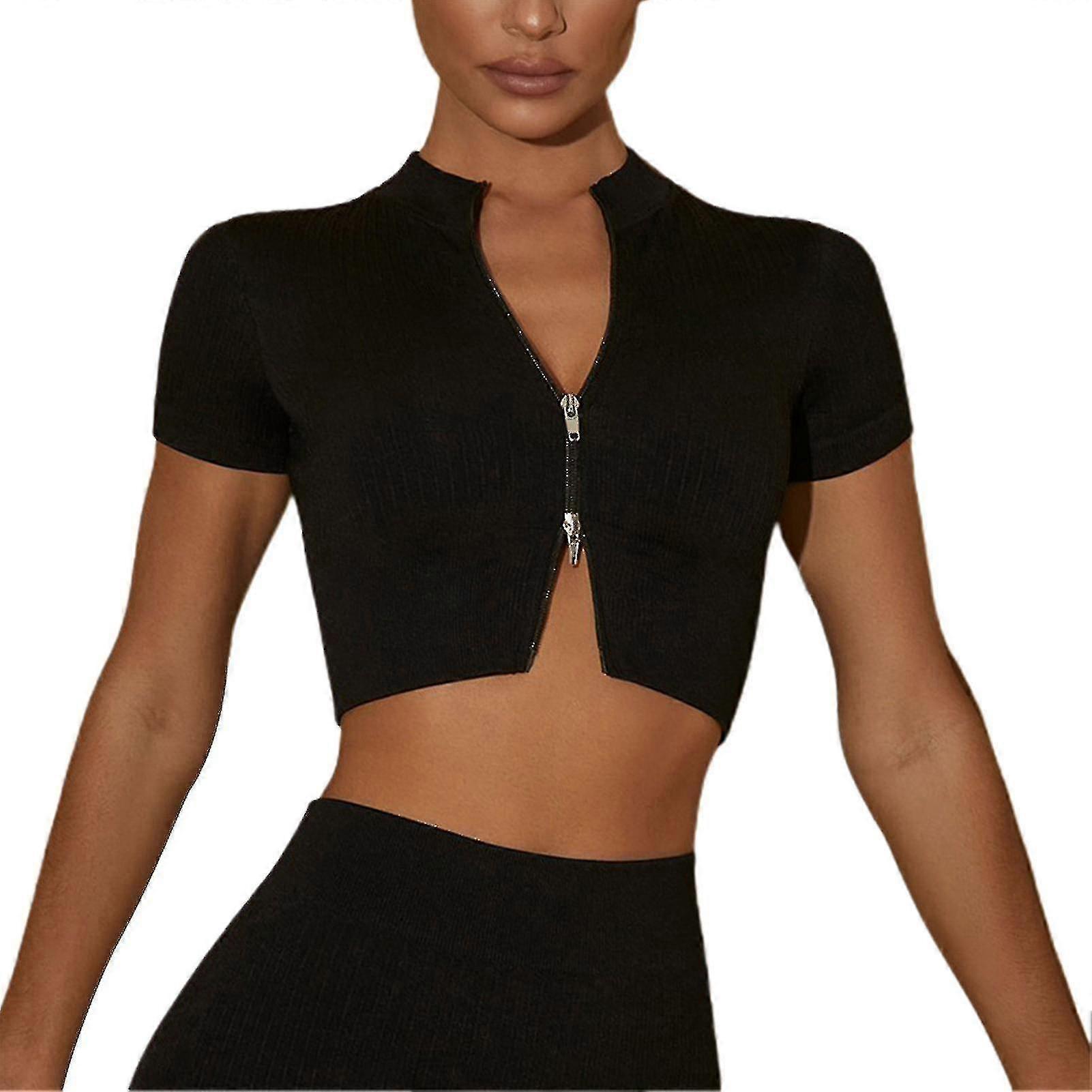 المرأة الرياضية ارتداء مطاطا مضلع قمم / ارتفاع الخصر دفع متابعة تأثير طماق سريع الجفاف ل -