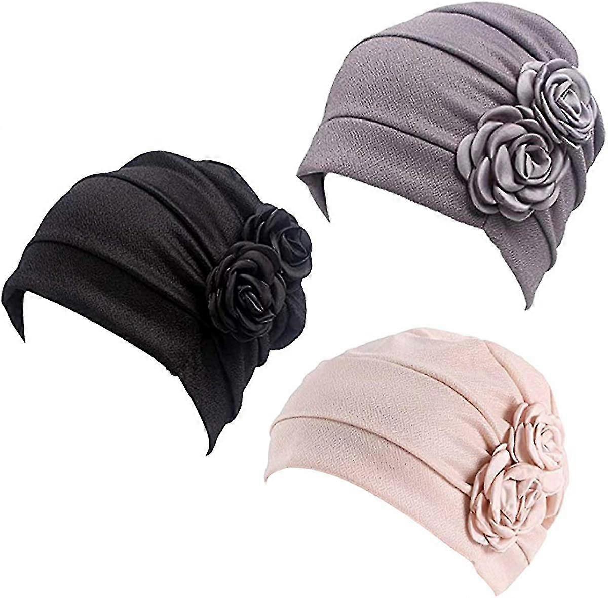 Sunrain Chemo טורבן כיסויי ראש פרח Beanie צעיף כובע כיסוי ראש עטיפת שיער כובע נשירת שיער תואם לחולה סרטן