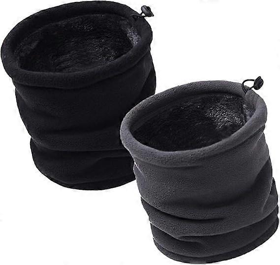 الصوف الرقبة دفء 3 في 1 الرقبة ودفئا وشاح للرجال والنساء ، ومناسب للتزلج على الجليد دراجة نارية ركوب الدراجات التخييم المشي لمسافات طويلة جولف أسود ورمادي