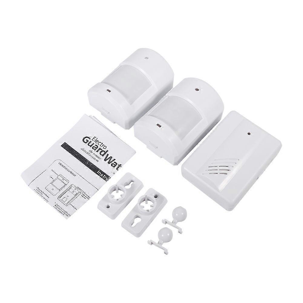 Motion Sensor Wireless Alert Secure System Doorbell Alarm for Home (1 Receiver   2 Transmitter)