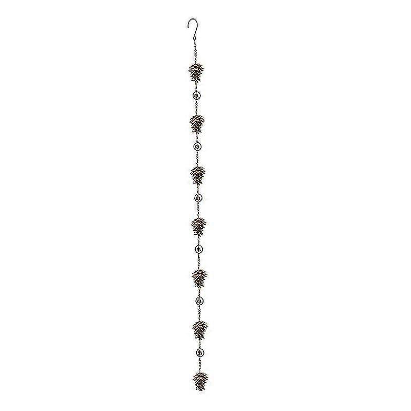 Pine Cone Shaped Rain Chain, Pine Cone Decorative Hanging Chain, Metal Iron Bells