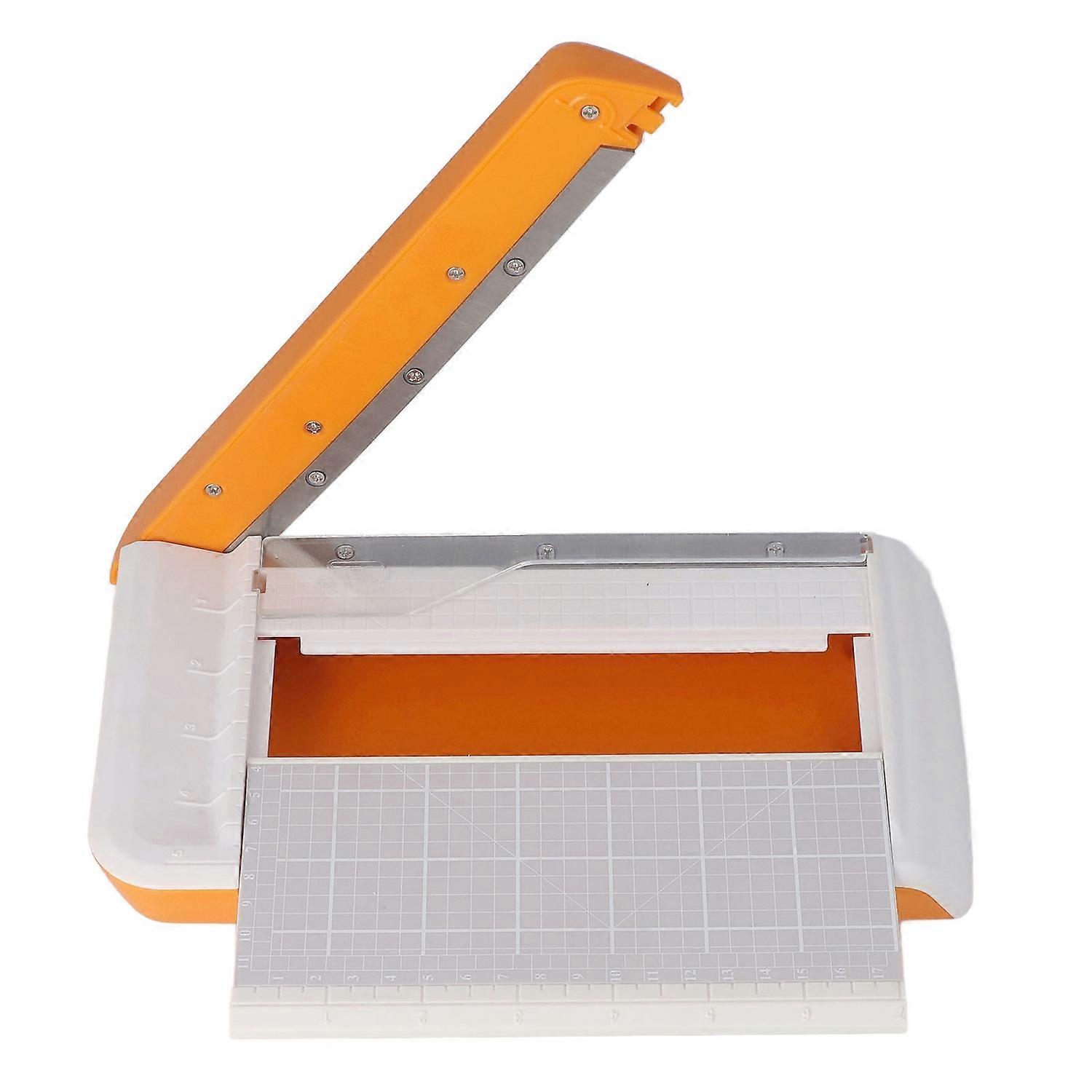 Side Knife Paper Trimmer Hand Pressing Incisive Stainless Steel Blade Paper Scrap Slicer with Storag