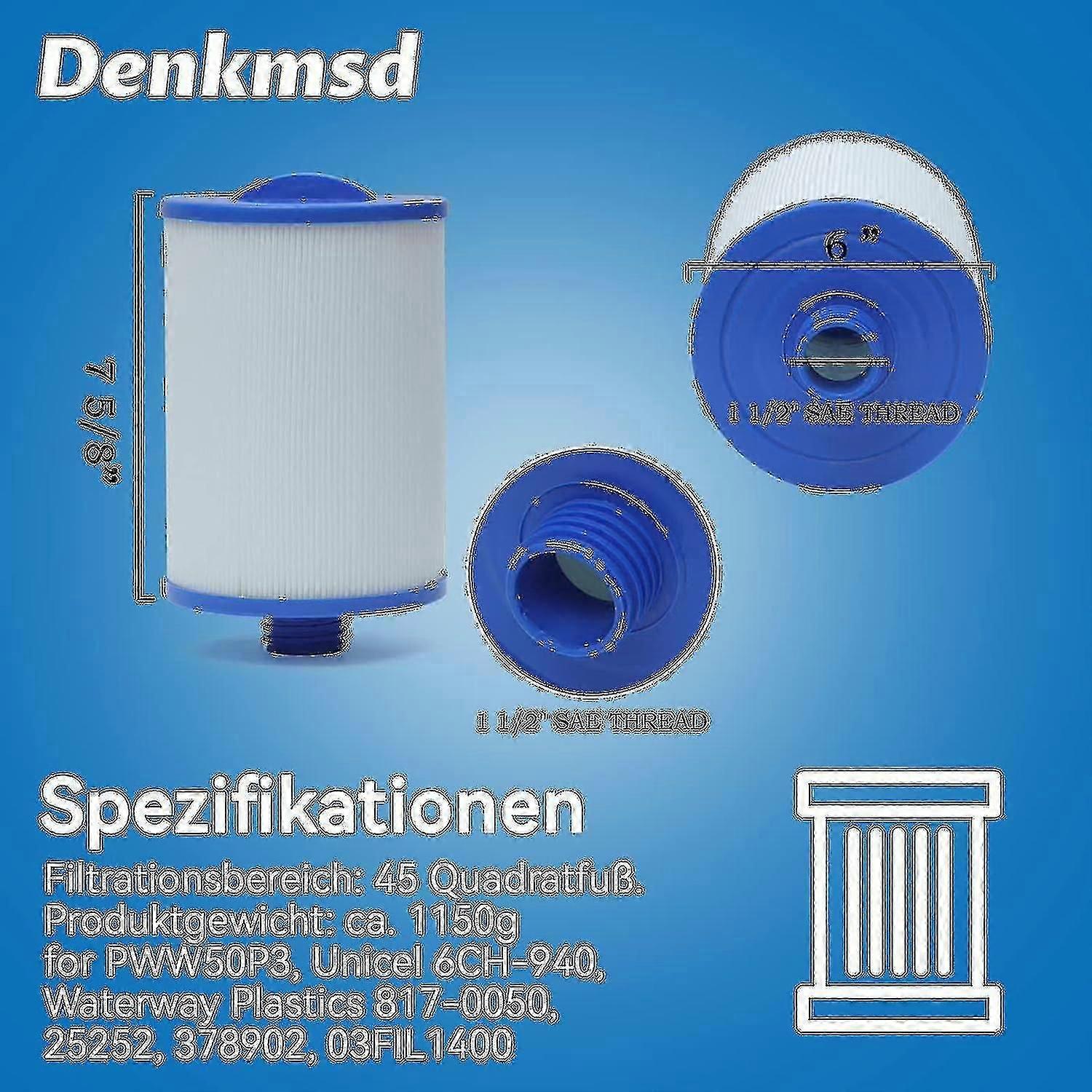 2024 2 Pack Spa Filter, For Unicel 6ch-940, For Pww50p3, For Waterway Front Access Skimmer And Filbur Fc-0359