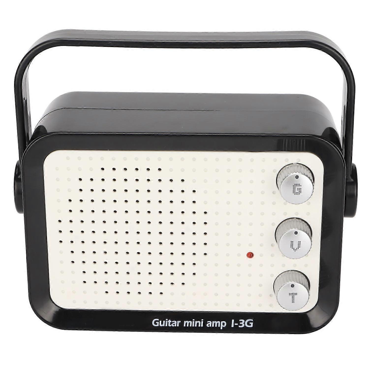 Portable Mini Guitar Amplifier 3 Watt Electric Guitar Amp Guitar Speaker with Built In Distortion an