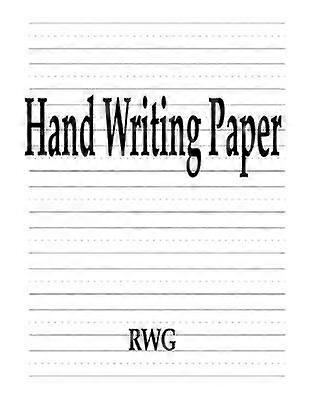 Hand Writing Paper 50 Pages 85 X 11