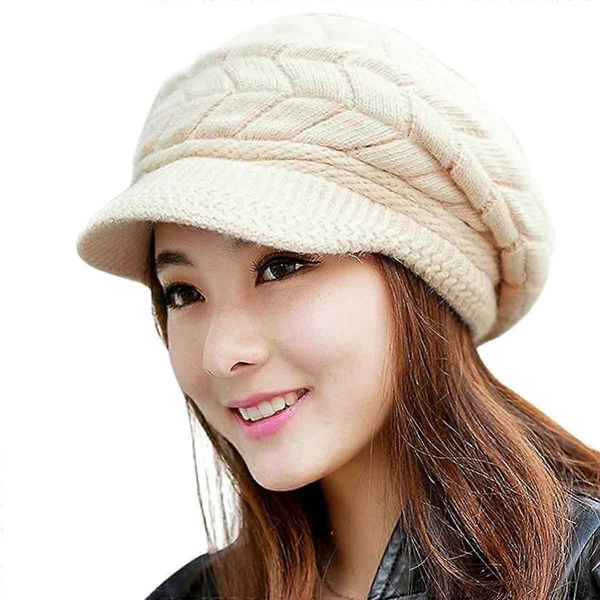 Winter Hat, Warm, Knitted, Slouchy, Wool