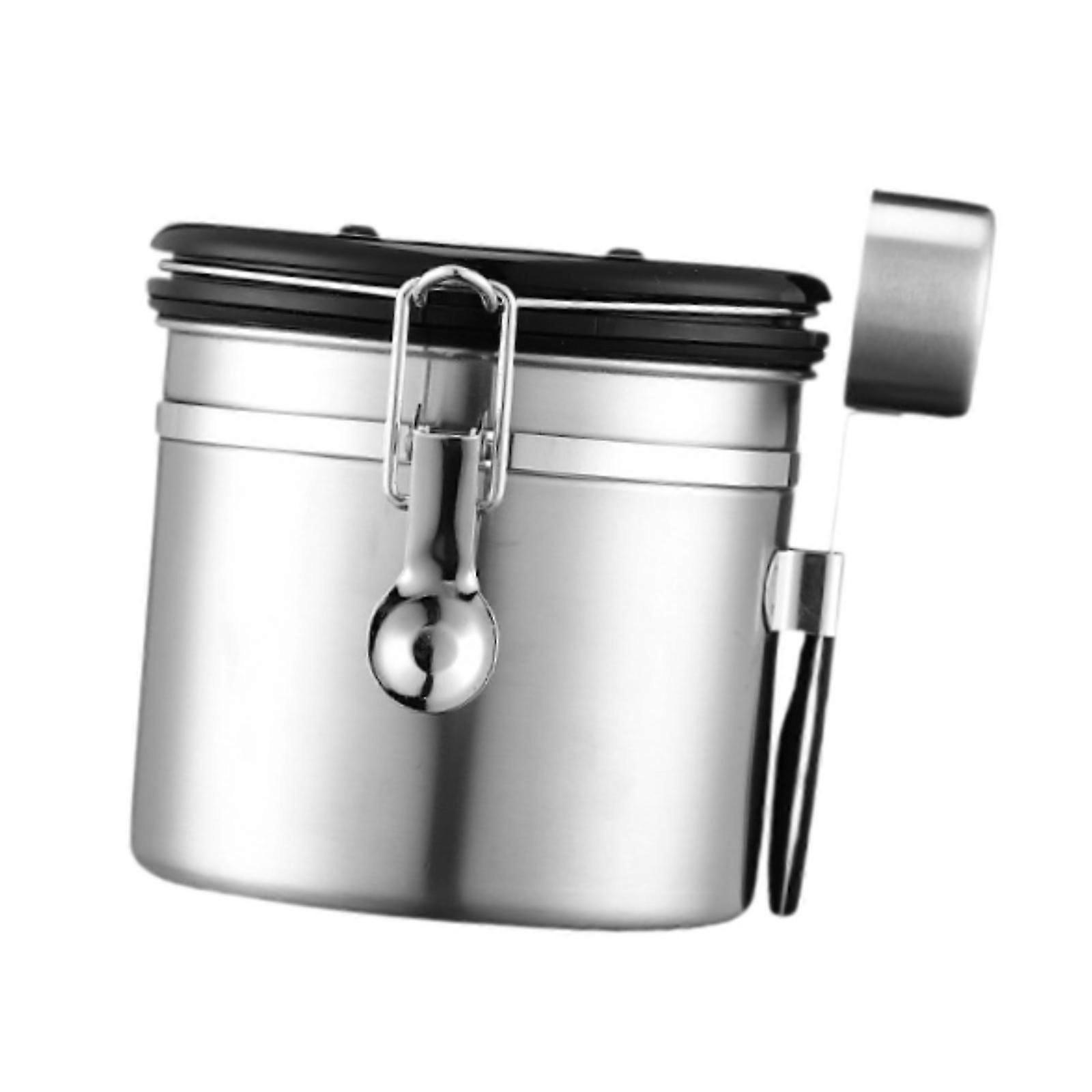 Caffè Canister Gadget Contenitore di Stoccaggio Del Caffè per Tè Biscotto Chicchi di Caffè Argento 1.2L