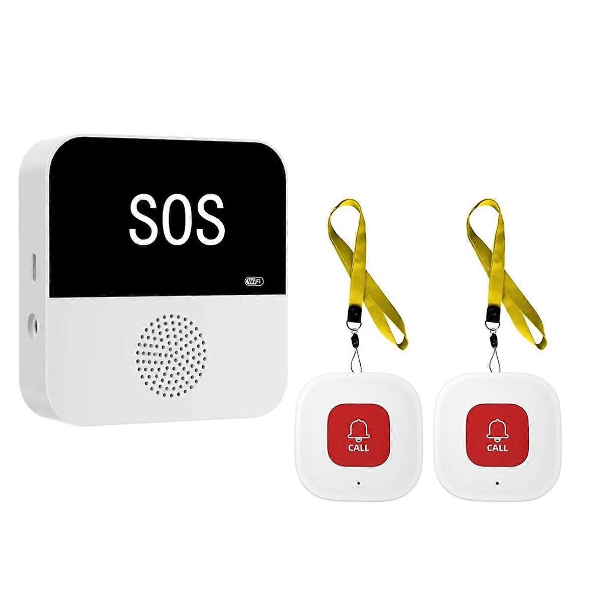 Wireless WiFi Elderly Caregiver Pager SOS Call Button Emergency SOS Medical Alert System for Seniors Patients Elderly