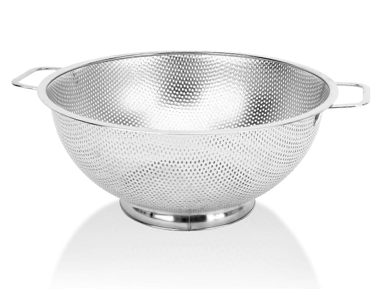 Stainless Steel 3QT Kitchen Colander Strainer 3-Quart Capacity Dishwasher Safe Sturdy Construction