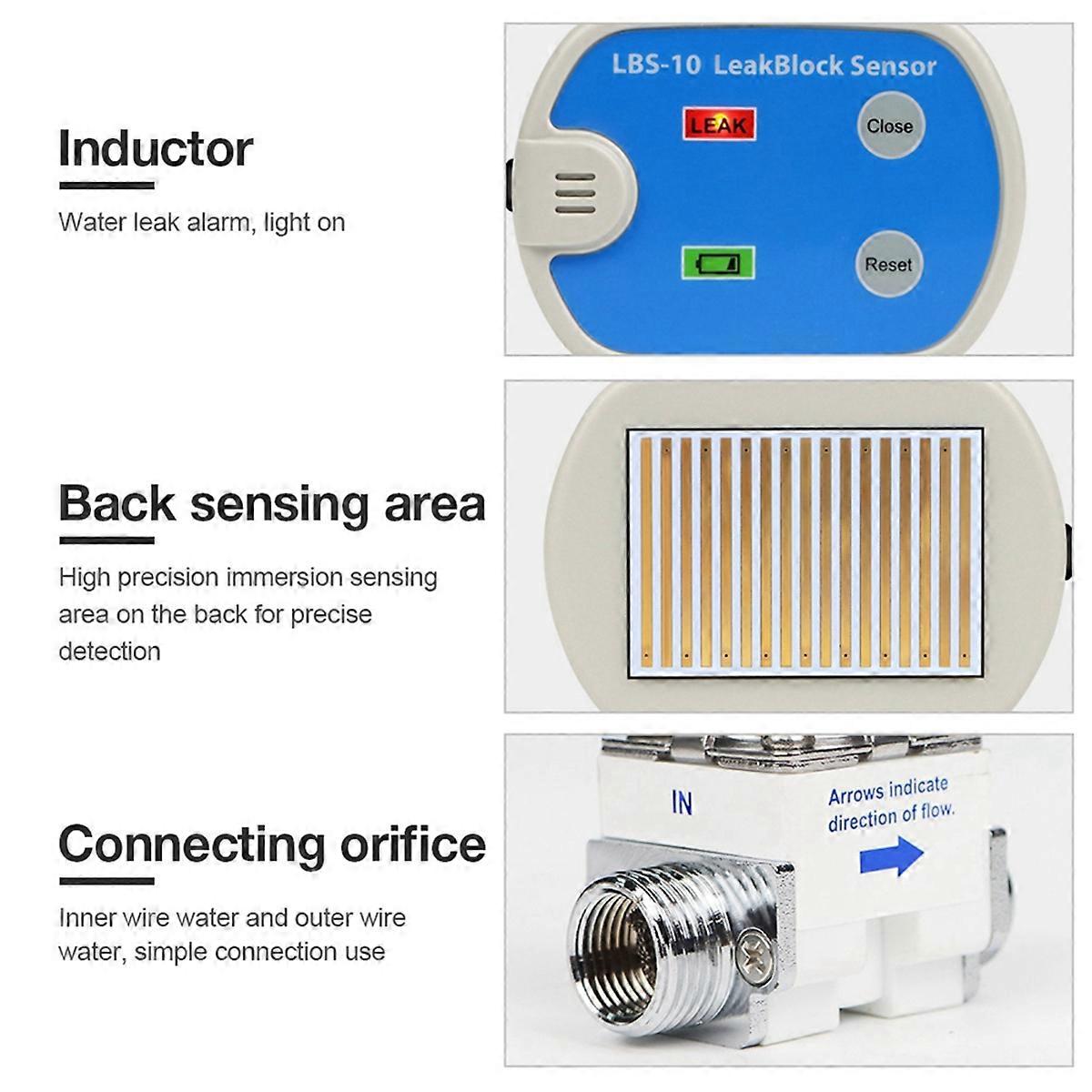 Leakage Detector Water Purifier HM Leakage Alarm with Protection Valve Water Pipe Leakage Detector