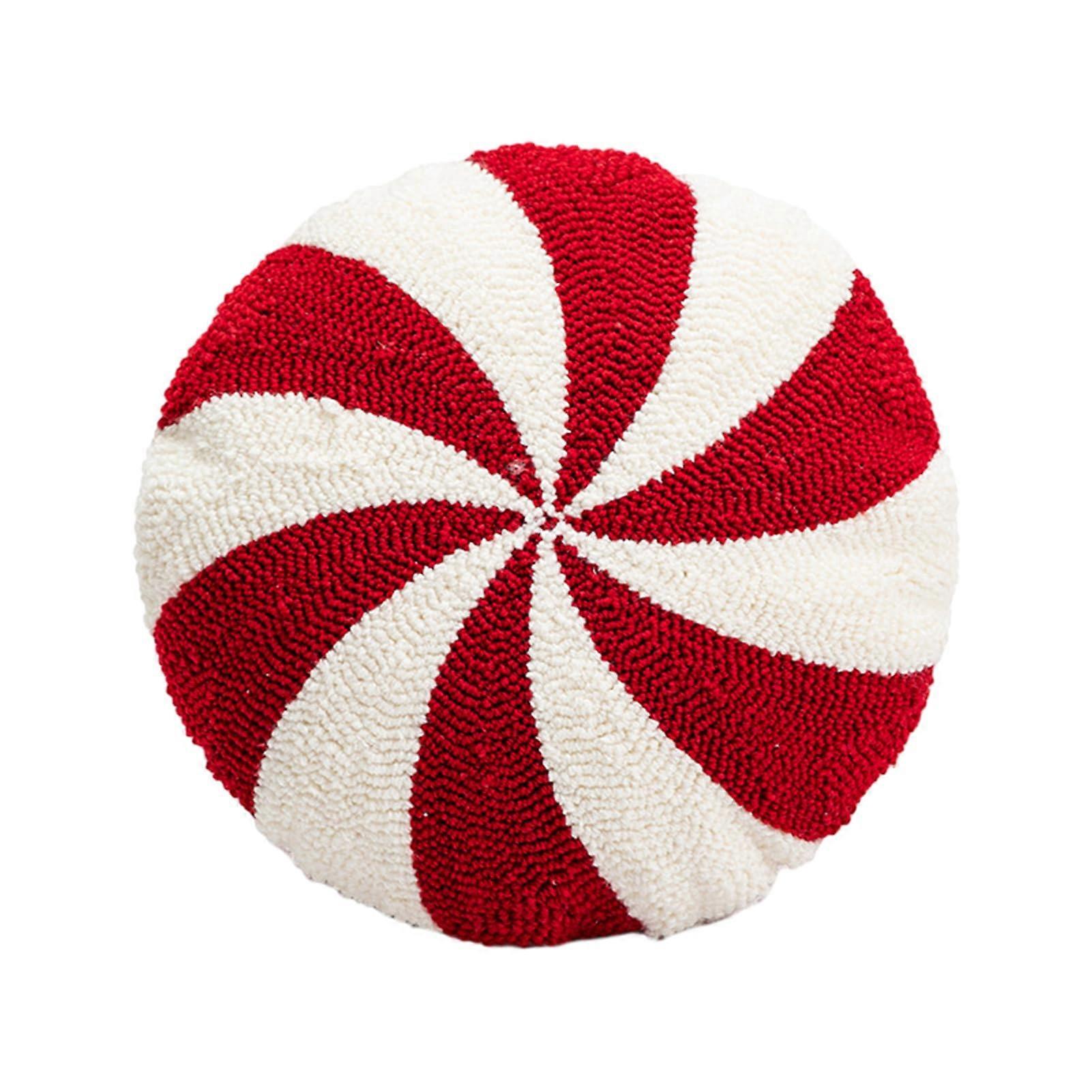 Candy Cane Christmas Decorations Peppermint Throw Pillow