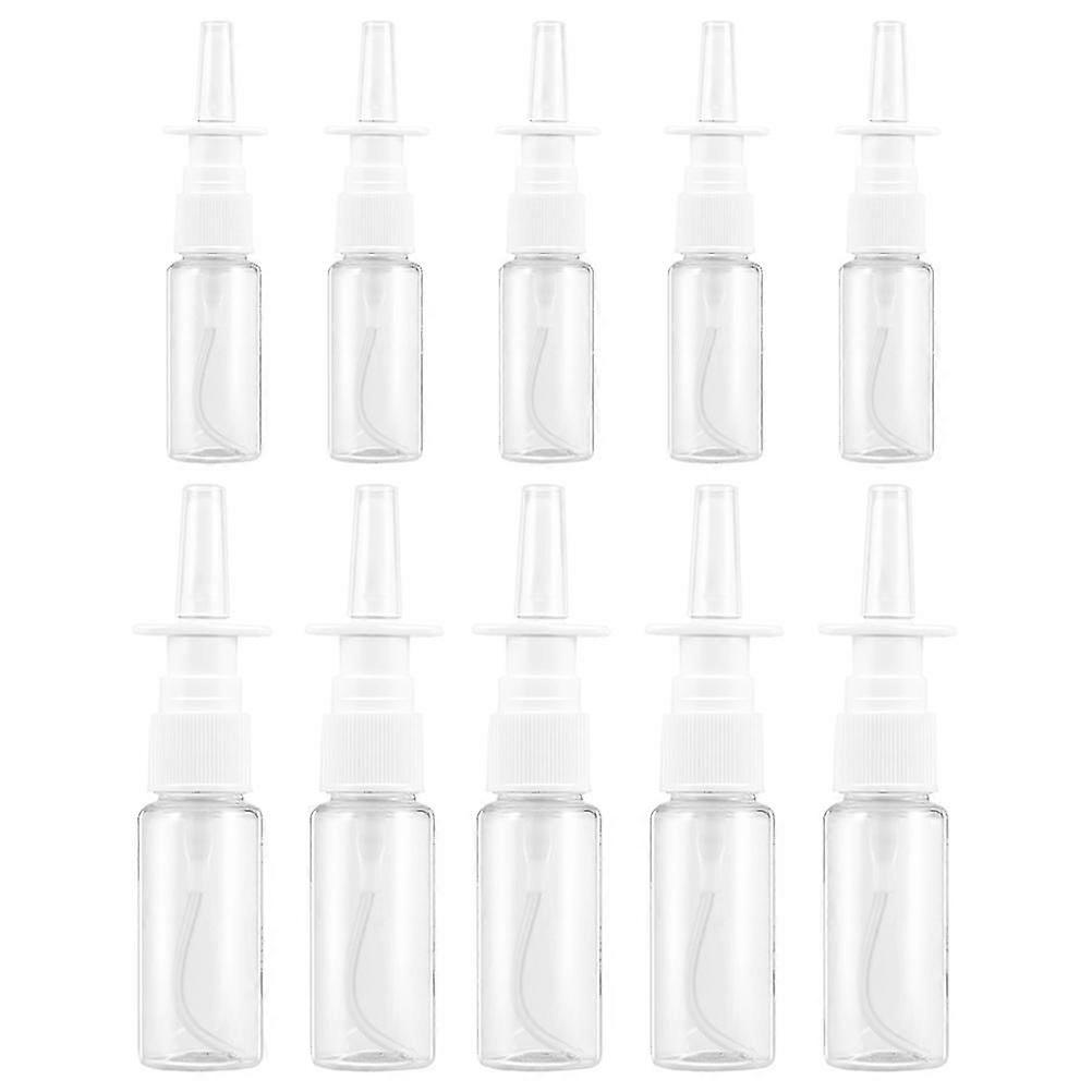 10pcs Transparent Nasal Spray Bottles Empty Sprayer Refillable Containers