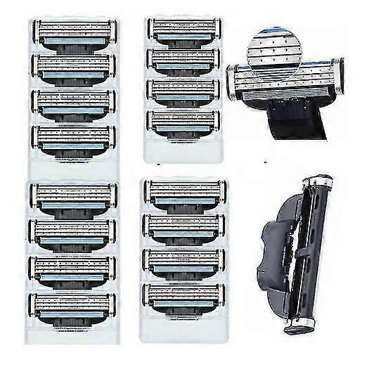 16 stk kompatible Mach 3 blader Mindre stålblader Erstatninger A