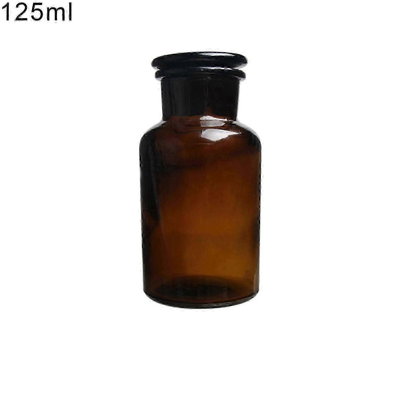 30/60/125/250/500ml καφέ φαρδύστομο μπουκάλι αποθήκευσης αντιδραστηρίου βάζο lab προμήθειες Qinhai