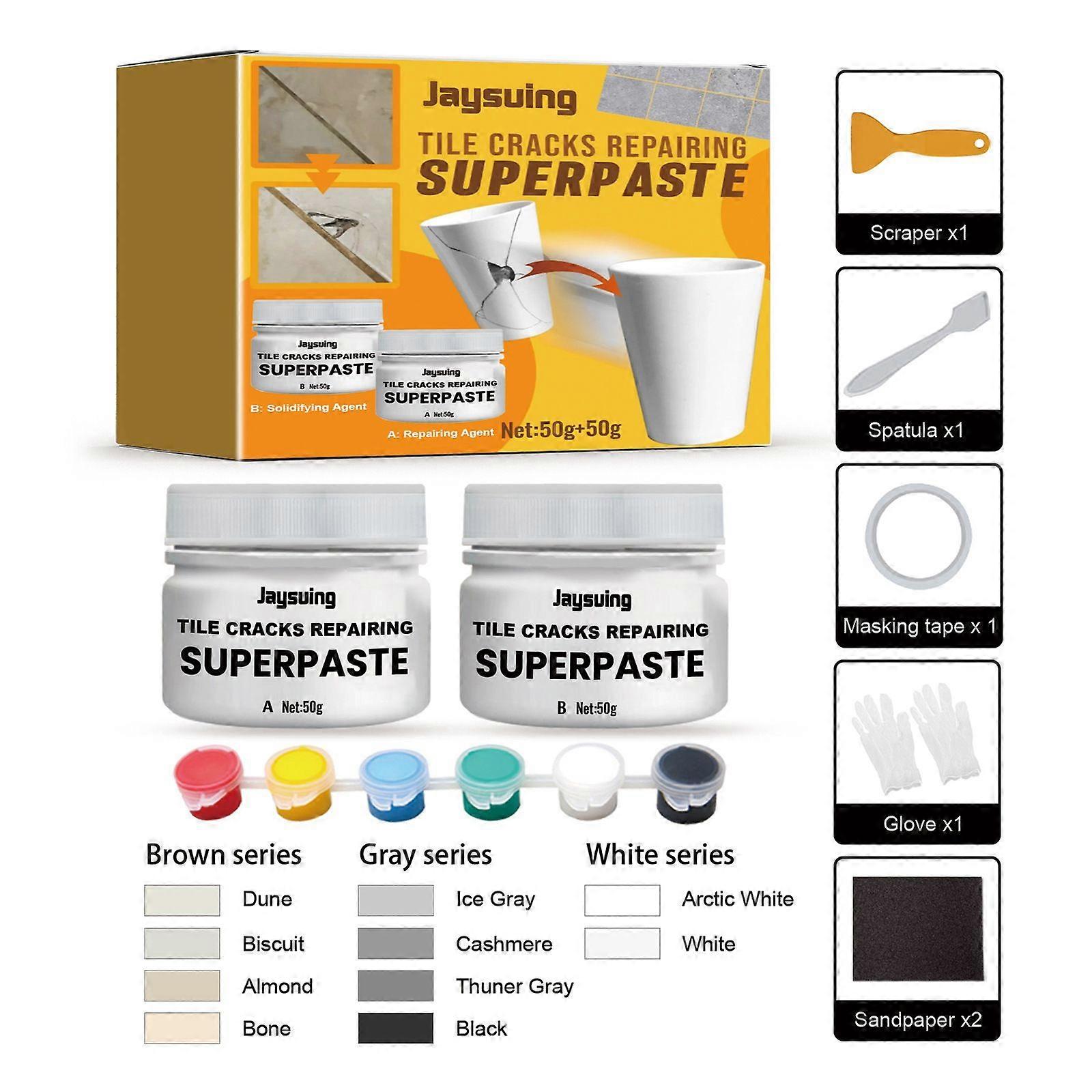 Tile Repair Paste Set - Easy, Durable Epoxy & Polyurethane for Cracks & Pits on Marble Floors