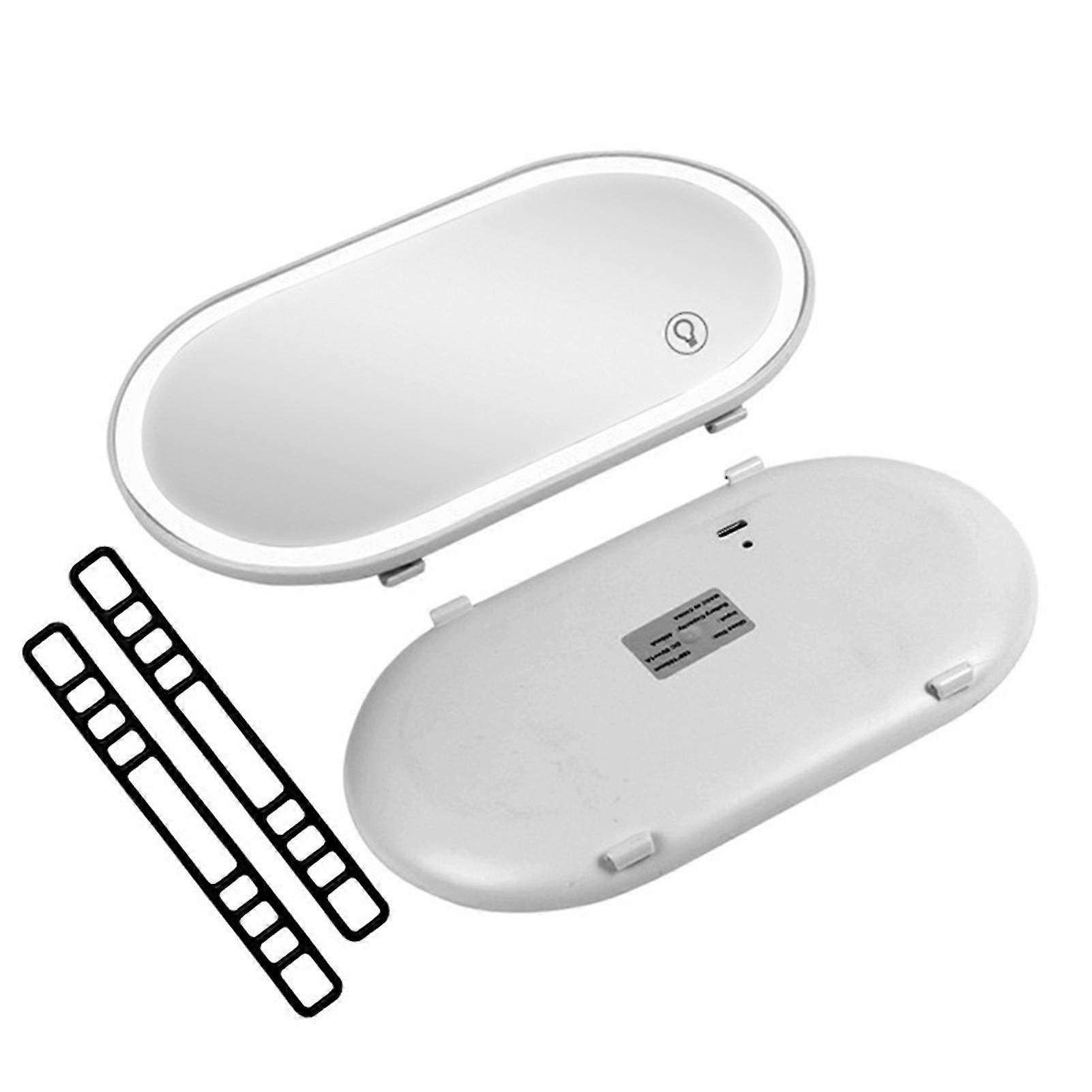 Visor Vanity Mirror Car Makeup Mirror with LED Light 3 Dimmable Led Modes Rechargeable Sun Visor