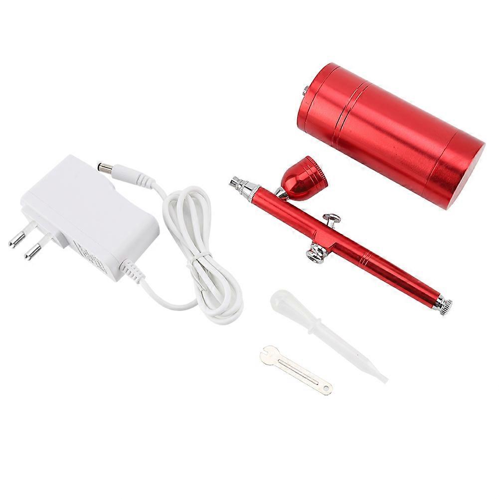 Mini Air Compressor Airbrush Spray Gun Set 7CC Capacity 100-240V