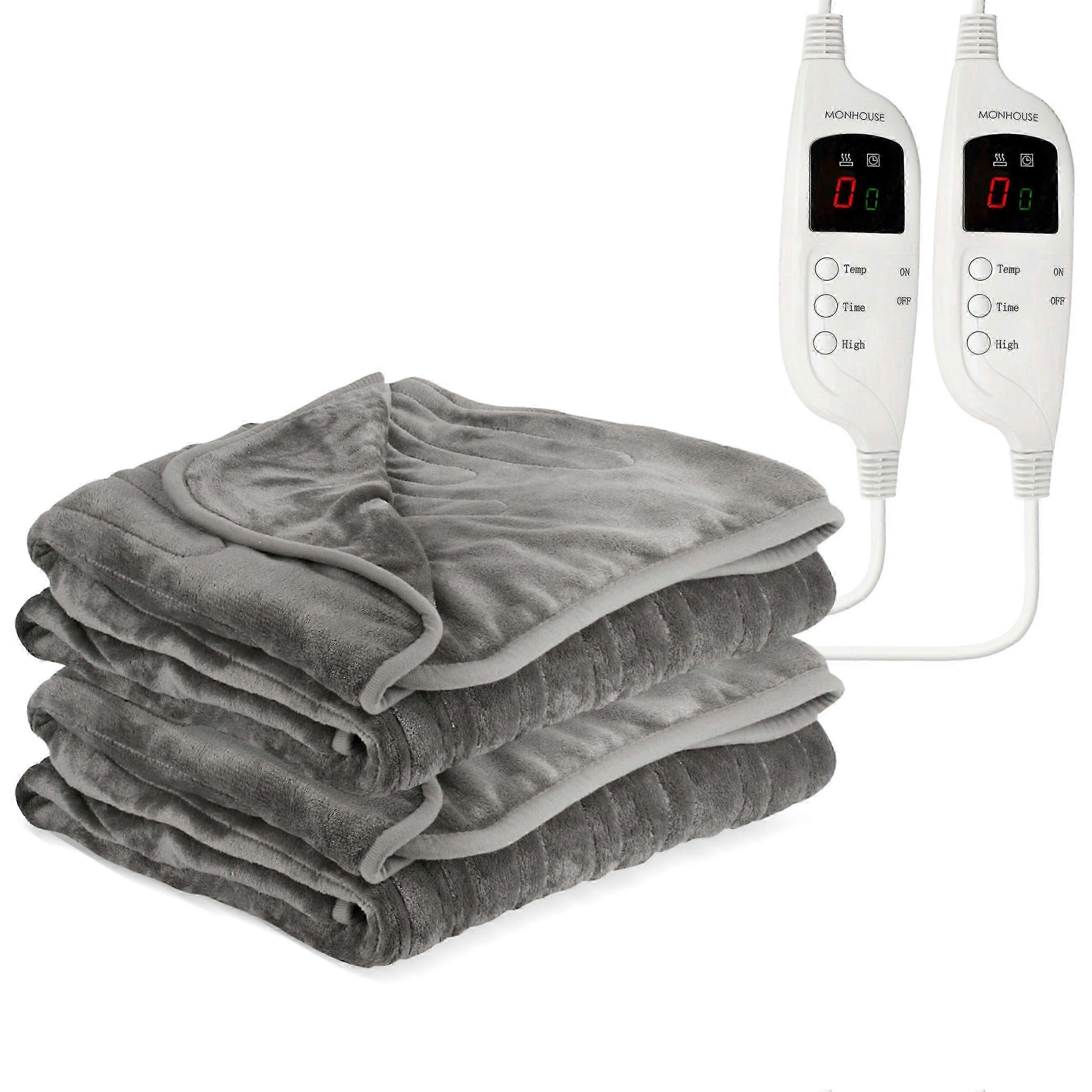 بطانية كهربائية مدفأة وحدة تحكم رقمية مدفأة 9 ساعات مؤقت 9 إعدادات للحرارة - قابس بريطاني 3 دبوس