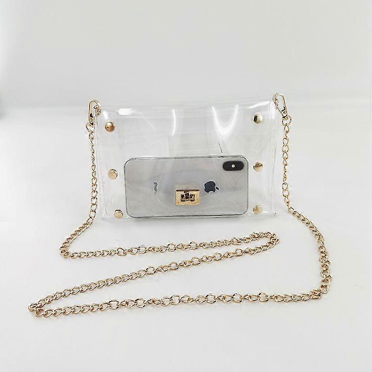 女性のための透明な財布のギフトスポーツコンサートプロムパーティープレゼントのためのかわいい透明なクロスボディバッグ