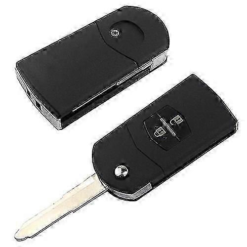 Flip Key Shell Fit compatible Mazda 3 5 6 Remote Key Case compatible ment 2 Button Fob_Special Gift