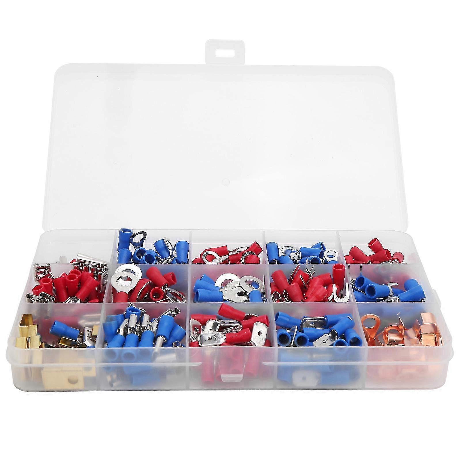 300Pcs Round Pre Insulated Cold Pressed Terminals Electrical Wire Terminal Connector
