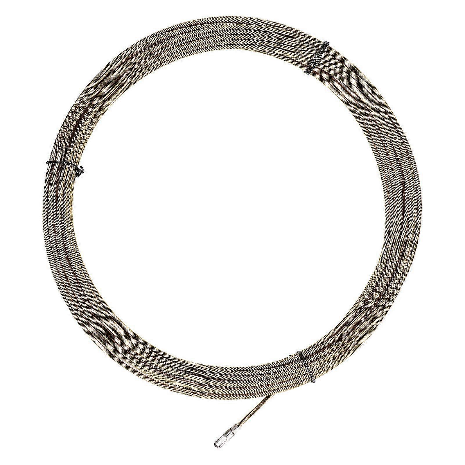 Wire Threader Flexible Soft Good Resilience Cable Threading Tool with Spring Flat Head 20m