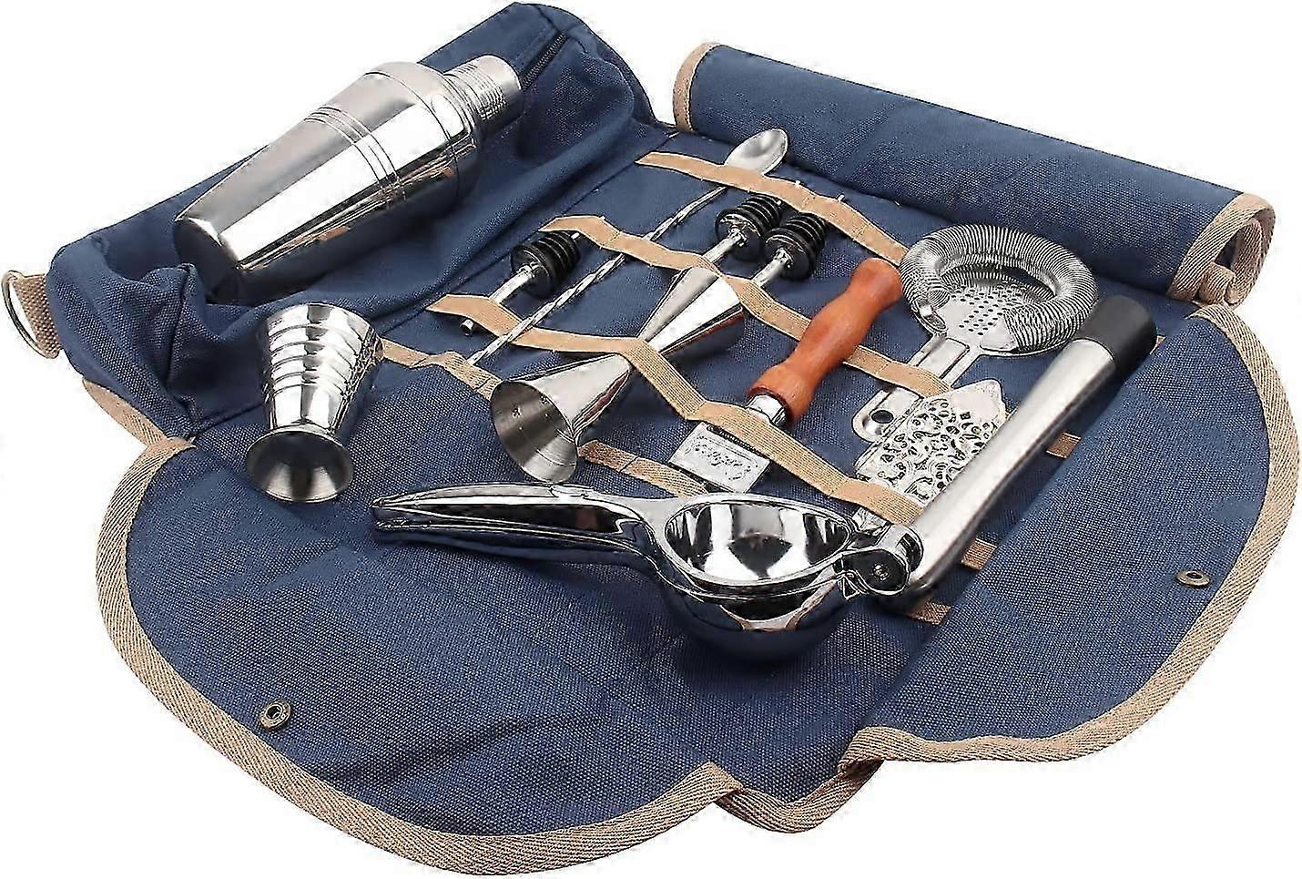 Bartender Bag, Bartender Travel Bag Portable Roll Bartender Tool Bag Case