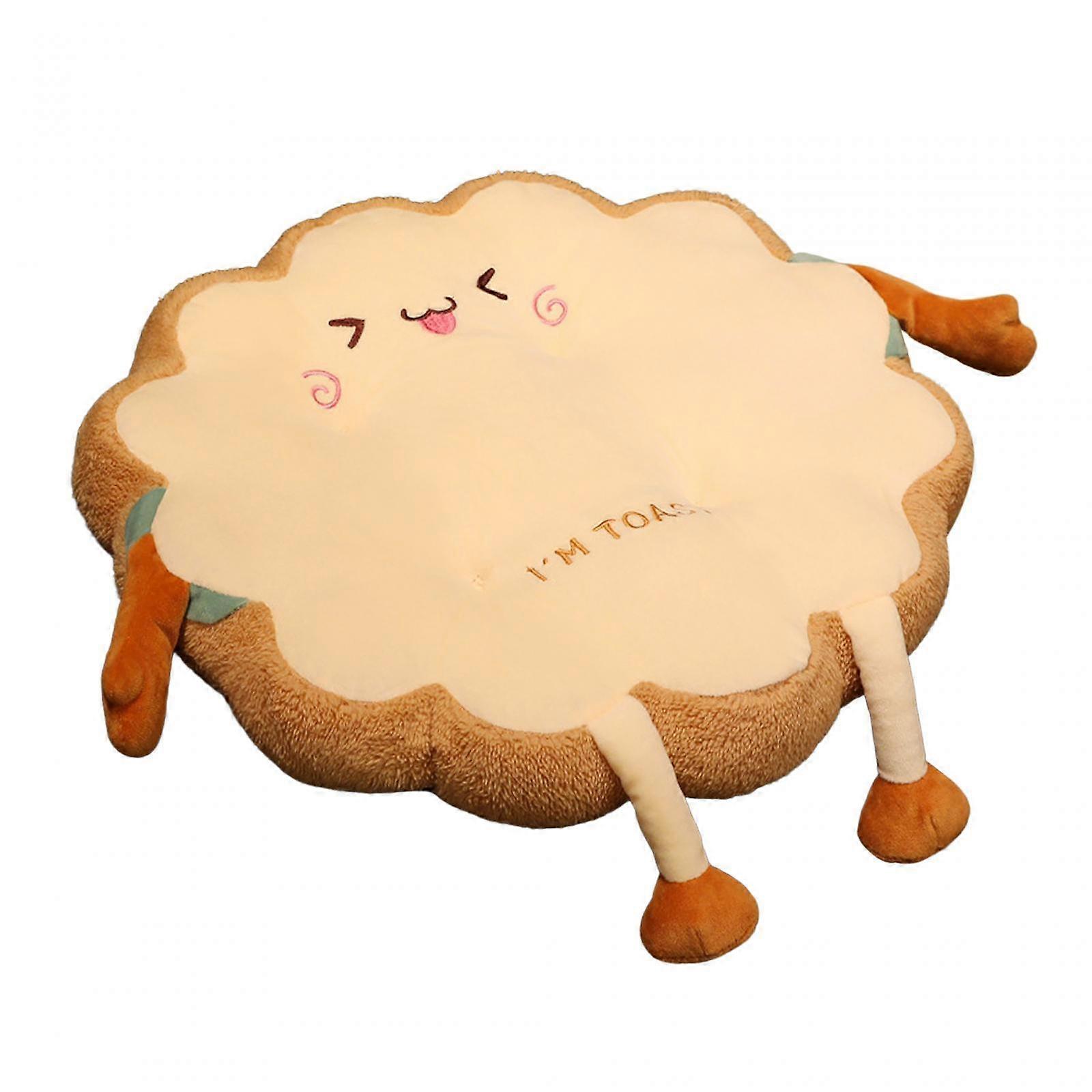 Bread Toast Cushion Chair Pad Simulation Stuffed PP Memory Thicken Floor Pad