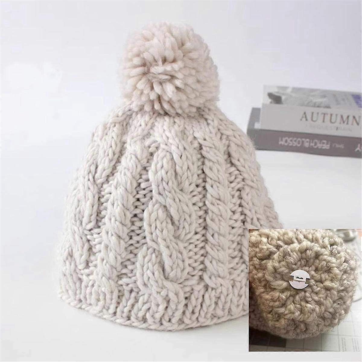 Removable Pom Poms Buttons for Hats, 10PCS Pom Pom Holder