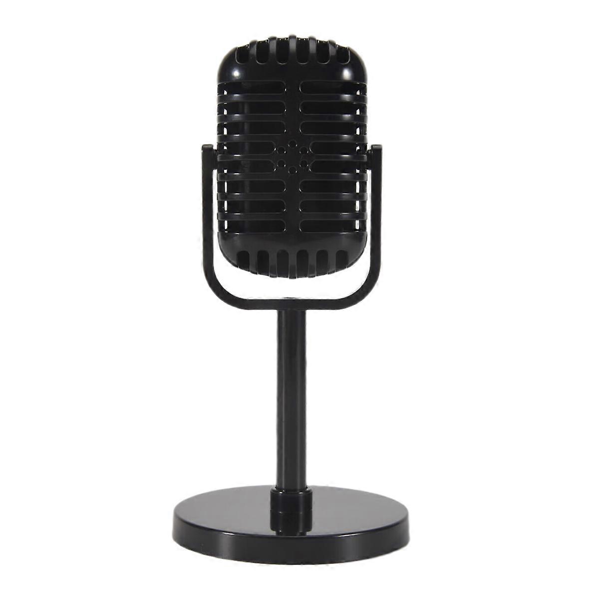 Vintage Microphone Prop,Plastic Fake Microphone,for Role Play