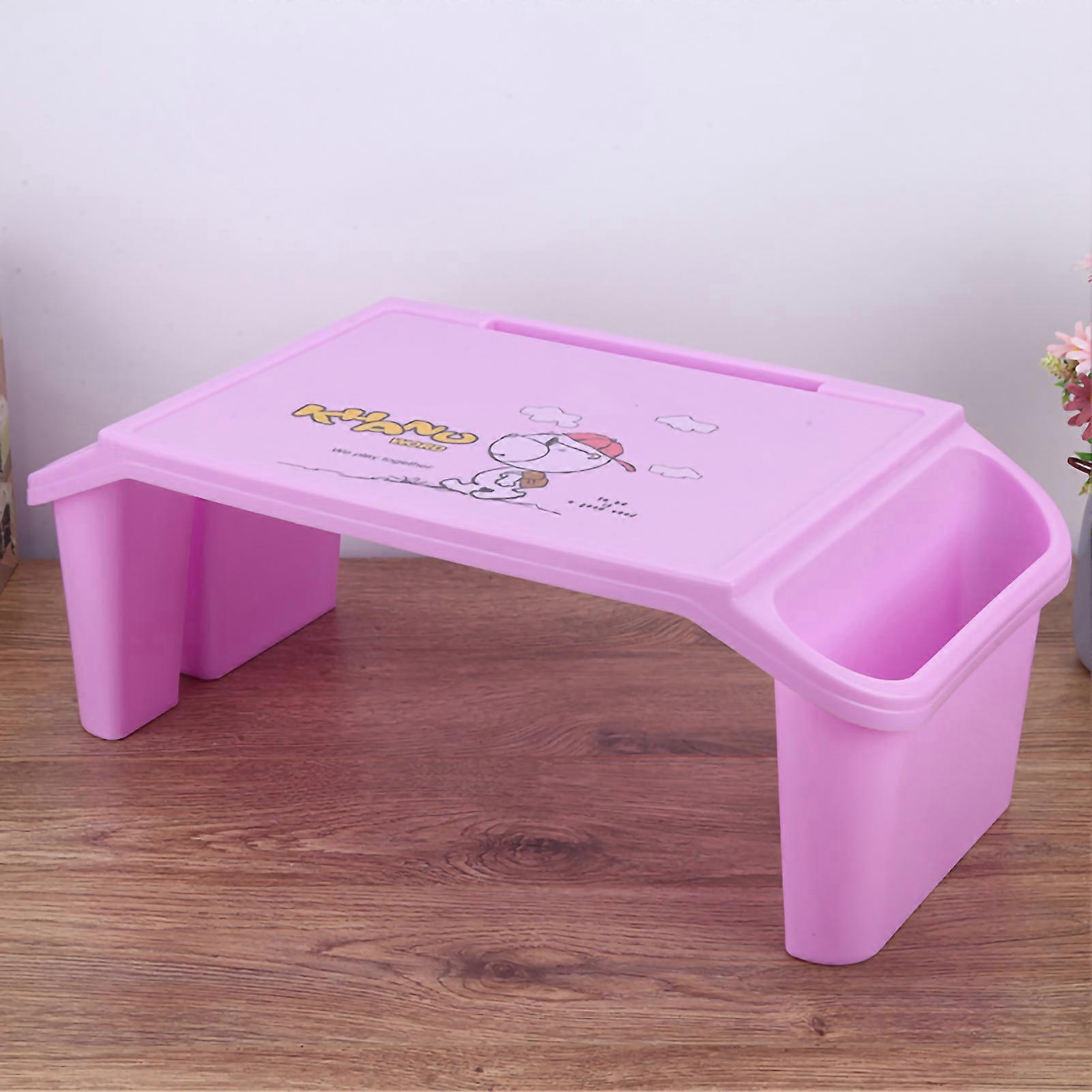 Laptop Table Tray Stand Bridge Storage Design Smoother Edges Minimalist Study Bed Desk for College Students Home School Purple