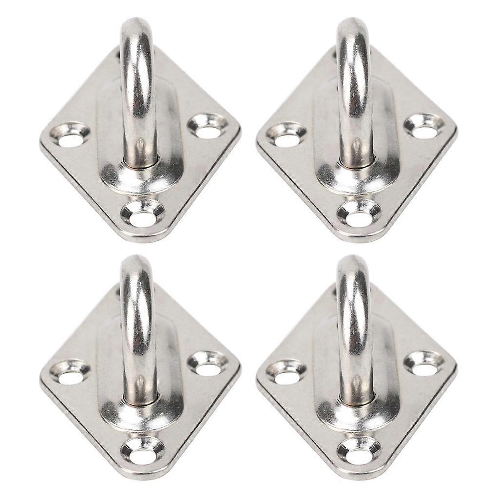 Pad Eye Heavy Duty Båt Rustfritt Stål Diamantplate Stiftering Krok Loop U-formet Design Skrue Veggmontert Krok Henger 8mm