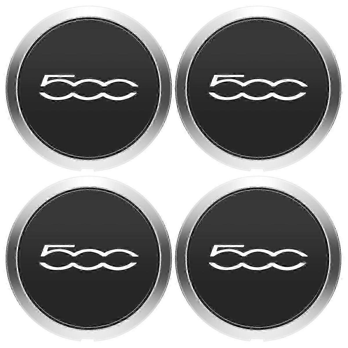 4pcs 133mm hubcap עבור פיאט 500 גלגלים סט כובעי רכזת מרכזי 68078419AC 68078421AC כיסוי אבק רסיס 51884863